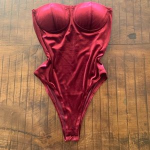 Velour corset top